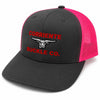 Signature Charcoal Grey Corriente Buckle Cap With Pink Mesh