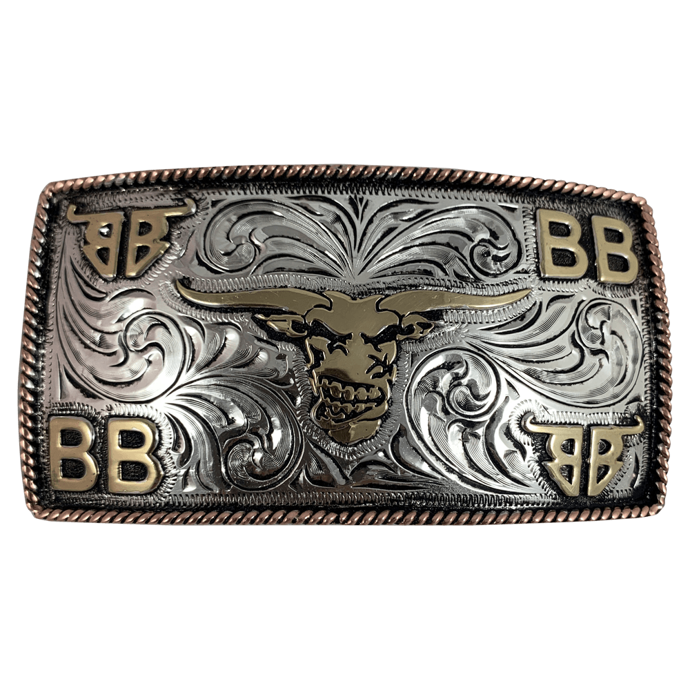 Accessories  2 Longhorn Bull Steer Cowboy Belt Buckle Western