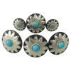CBCONCH 109B Starburst With Turquoise Conchos - Corriente Buckle