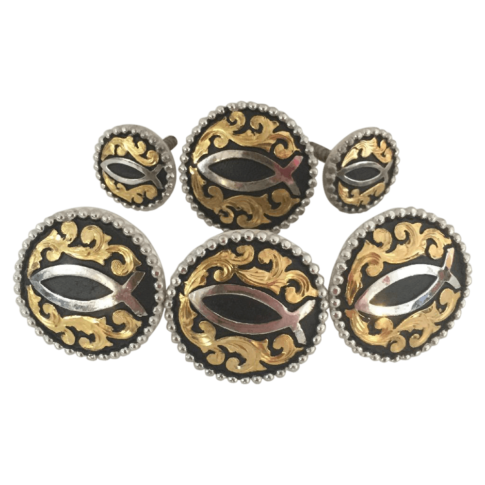 CBCONCH 112 Jesus Fish Conchos - Corriente Buckle