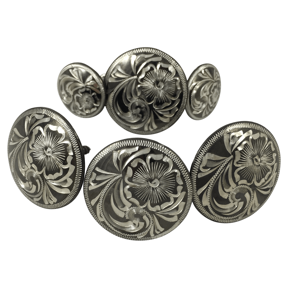 CBCONCH 115 Silver Flower Conchos