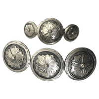 CBCONCH 115 Silver Flower Conchos - Corriente Buckle