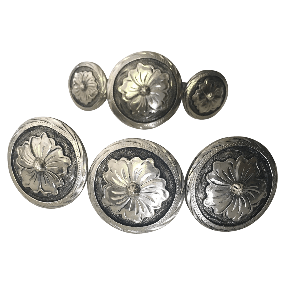 CBCONCH 115 Silver Flower Conchos