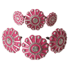 CBCONCH 118 Pink Wagon Wheel Conchos - Corriente Buckle