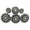 CBCONCH 121 Navy Blue Wagon Wheel Conchos - Corriente Buckle