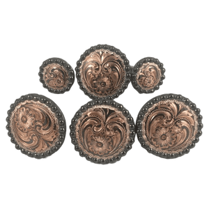 CBCONCH 122C Copper Engraved Conchos - Corriente Buckle