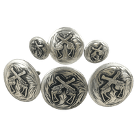 CBCONCH 124B Cross Pistol Conchos - Corriente Buckle