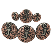 CBCONCH 125A Copper Scroll Custom Conchos - Corriente Buckle