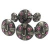 CBCONCH 128 Pink Stone Conchos - Corriente Buckle