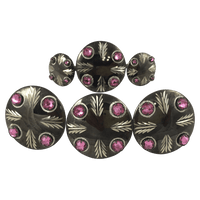 CBCONCH 128A Pink Stone Conchos - Corriente Buckle