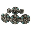 CBCONCH 129 Turquoise Stone Conchos - Corriente Buckle
