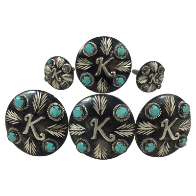 CBCONCH 129B Turquoise Stone Conchos