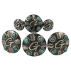 CBCONCH 129 Turquoise Stone Conchos - Corriente Buckle