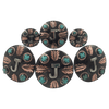 CBCONCH 129A Turquoise Stone Conchos - Corriente Buckle