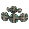 CBCONCH 129C Turquoise Stone Conchos - Corriente Buckle
