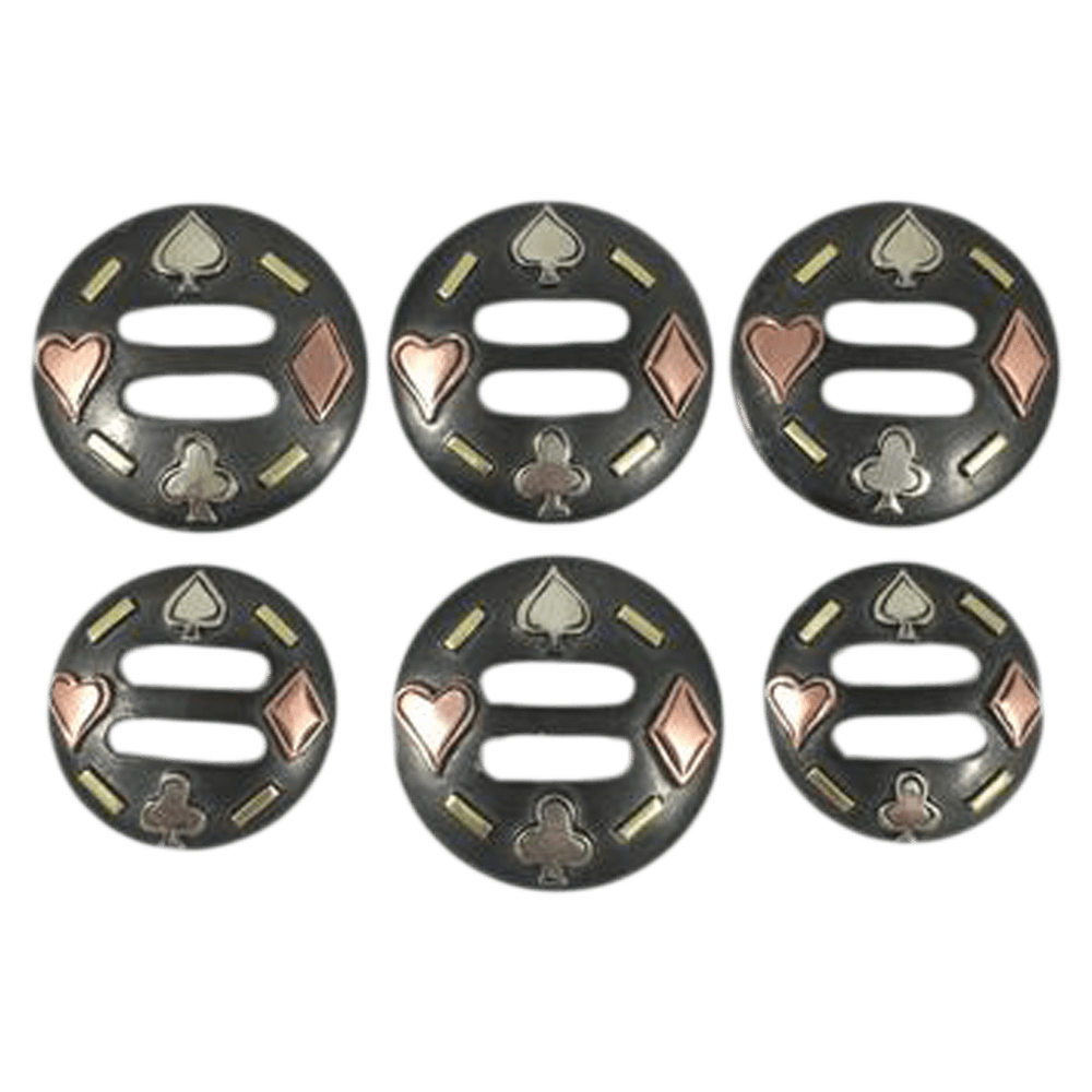 CBCONCH 133A Card Suit Slotted Conchos - Corriente Buckle