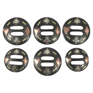 CBCONCH 133A Card Suit Slotted Conchos - Corriente Buckle