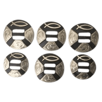 CBCONCH 136 Jesus Fish Slotted Conchos - Corriente Buckle