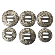 CBCONCH 138 Silver Floral Slotted Conchos - Corriente Buckle