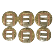 CBCONCH 139 Brass/Copper Slotted Conchos - Corriente Buckle