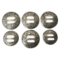 CBCONCH 140 Engraved Slotted Conchos - Corriente Buckle