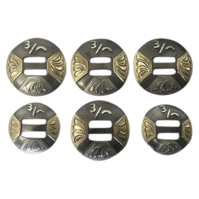 CBCONCH 144 Initials on Slotted Conchos - Corriente Buckle