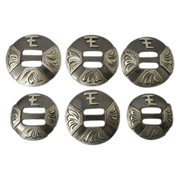 CBCONCH 145 Initials on Slotted Conchos - Corriente Buckle