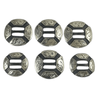 CBCONCH 145A Initials on Slotted Conchos - Corriente Buckle