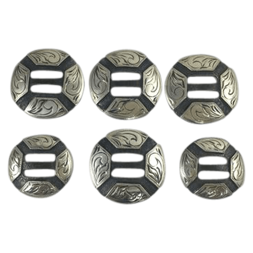 CBCONCH 145A Initials on Slotted Conchos - Corriente Buckle