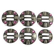 CBCONCH 146D Pink Stone Conchos - Corriente Buckle