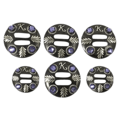 CBCONCH 146E Purple Stone Conchos - Corriente Buckle