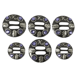 CBCONCH 146E Purple Stone Conchos - Corriente Buckle