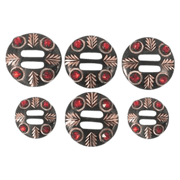 CBCONCH 149 Red Stone Conchos - Corriente Buckle