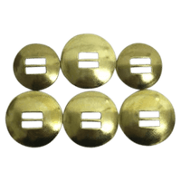 CBCONCH 155 Brass Slotted Conchos - Corriente Buckle