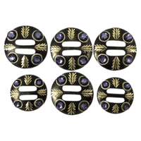 CBCONCH 160 Purple Stone Conchos - Corriente Buckle