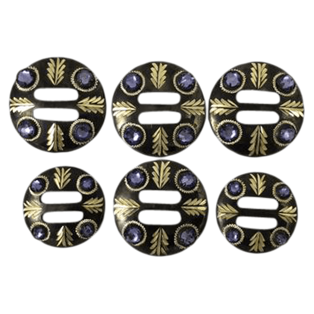 CBCONCH 160 Purple Stone Conchos - Corriente Buckle