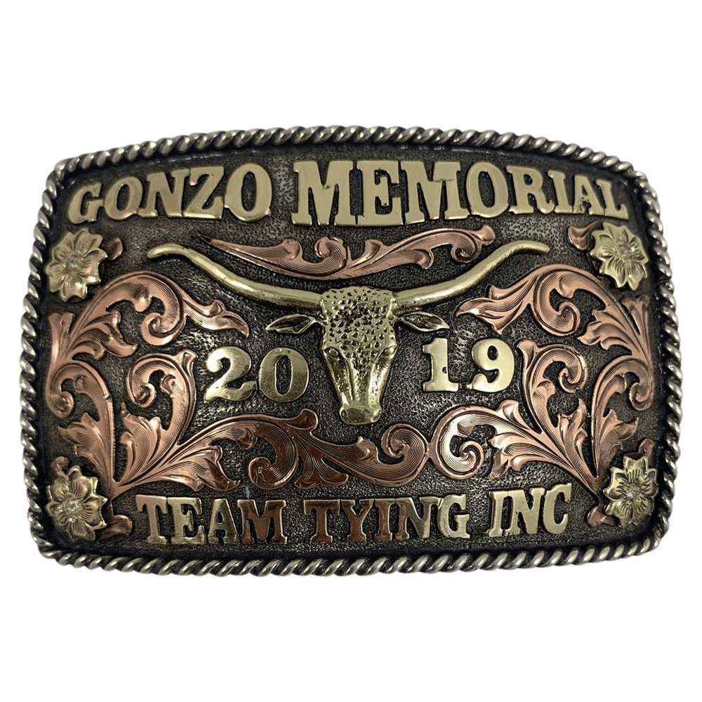 Long Horns Bull Knife Belt Buckle - Buy In Bulk