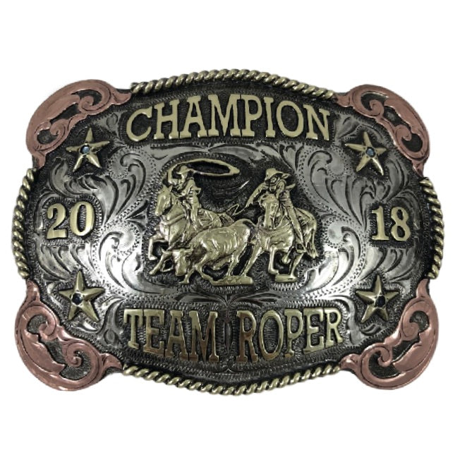 Custom Trophy Rodeo Buckles CBECON 110 | Corriente Buckle