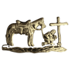 Cowboy Kneeling at Cross - Corriente Buckle