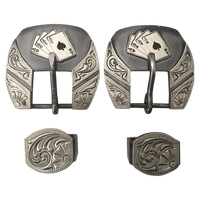 CSHB 105 Aces Headstall Buckles - Corriente Buckle