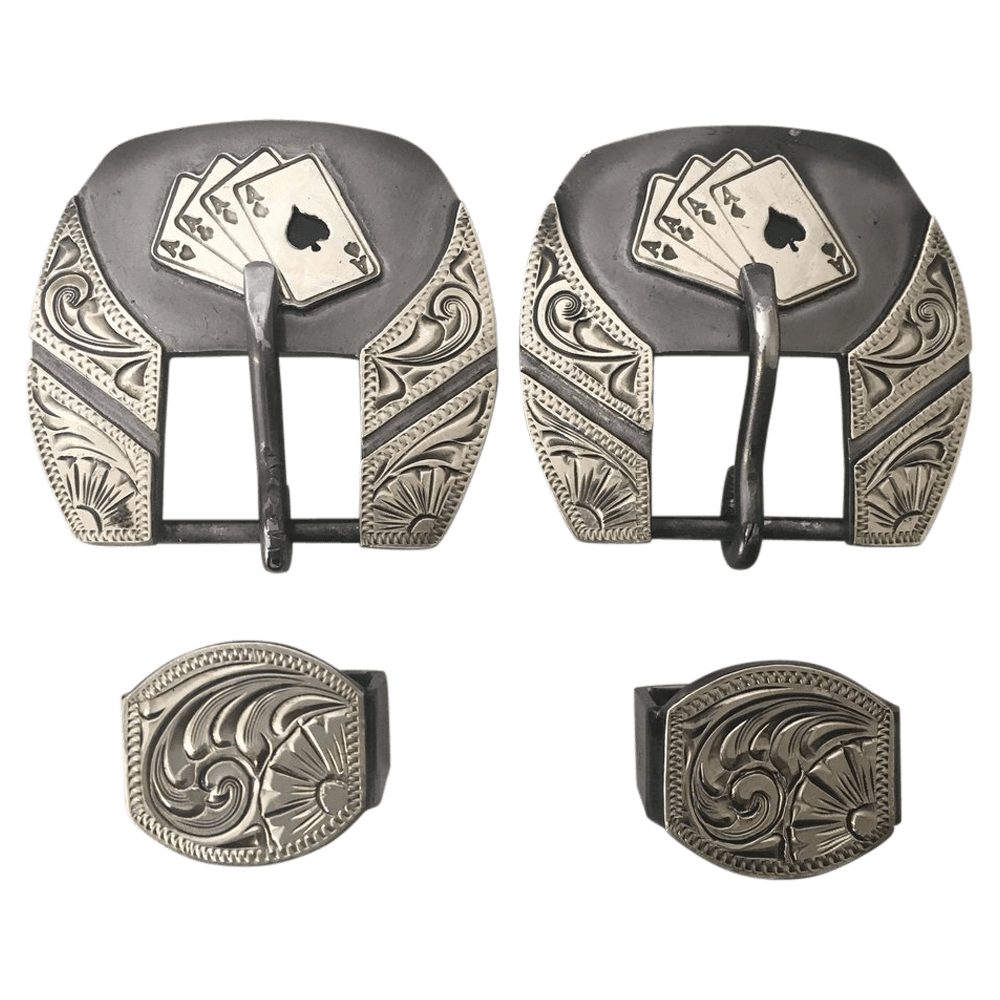 CSHB 105 Aces Headstall Buckles - Corriente Buckle