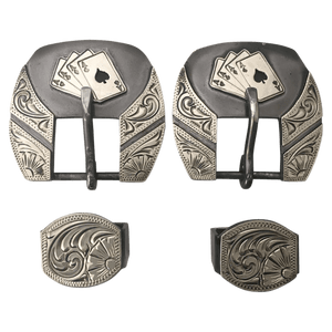 CSHB 105 Aces Headstall Buckles - Corriente Buckle