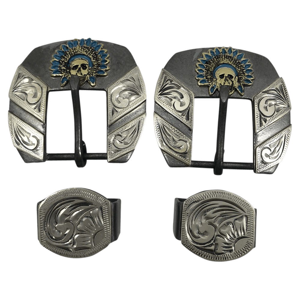 CSHB 106 Indian Head Headstall Buckles - Corriente Buckle