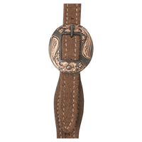 CSHB 150 Custom Copper Floral Cart Headstall Buckles - Corriente Buckle